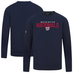 Navy Washington Nationals Levelwear Mandate Carve Tri-Blend Sweatshirt
