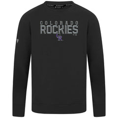 Black Colorado Rockies Levelwear Mandate Carve Tri-Blend Sweatshirt