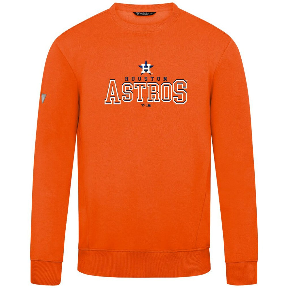 Orange Houston Astros Levelwear Zane Journey Sweatshirt