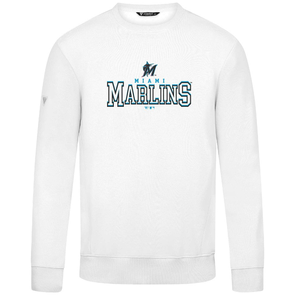White Miami Marlins Levelwear Zane Journey Sweatshirt