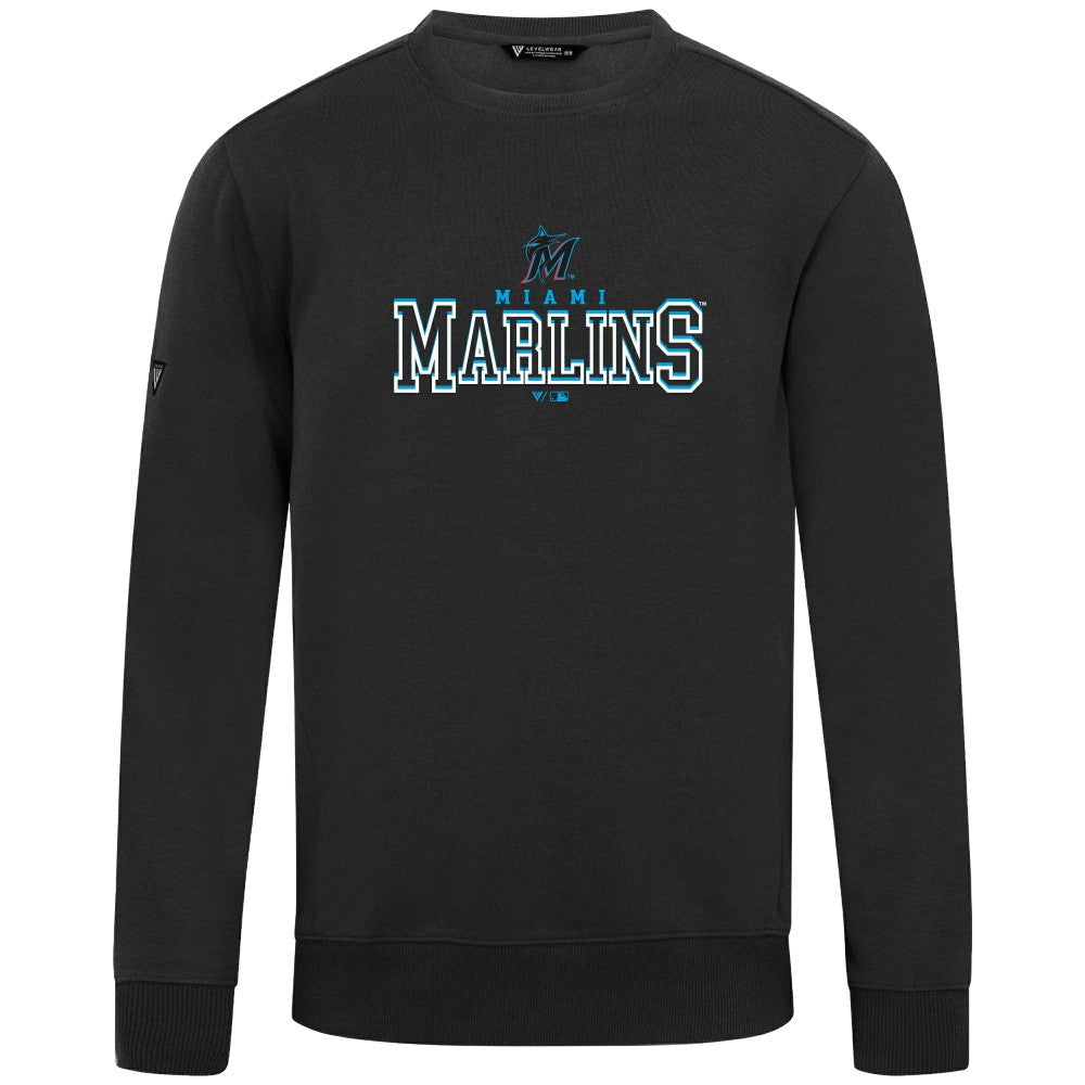Black Miami Marlins Levelwear Zane Journey Sweatshirt