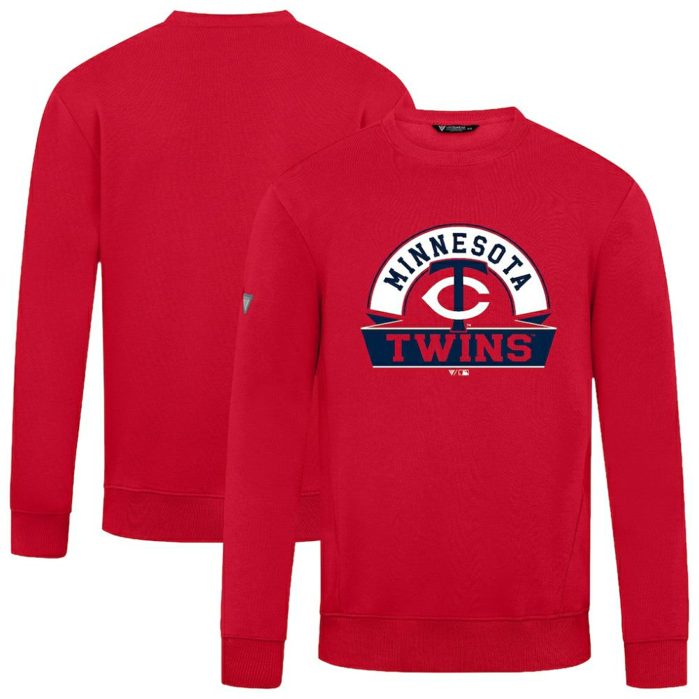 Red Minnesota Twins Levelwear Zane Banner Arch Sweatshirt