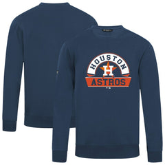 Navy Houston Astros Levelwear Zane Banner Arch Sweatshirt