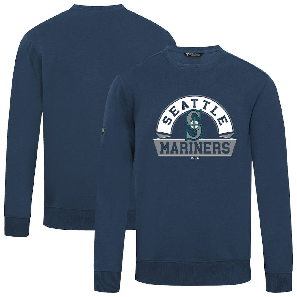 Navy Seattle Mariners Levelwear Zane Banner Arch Sweatshirt
