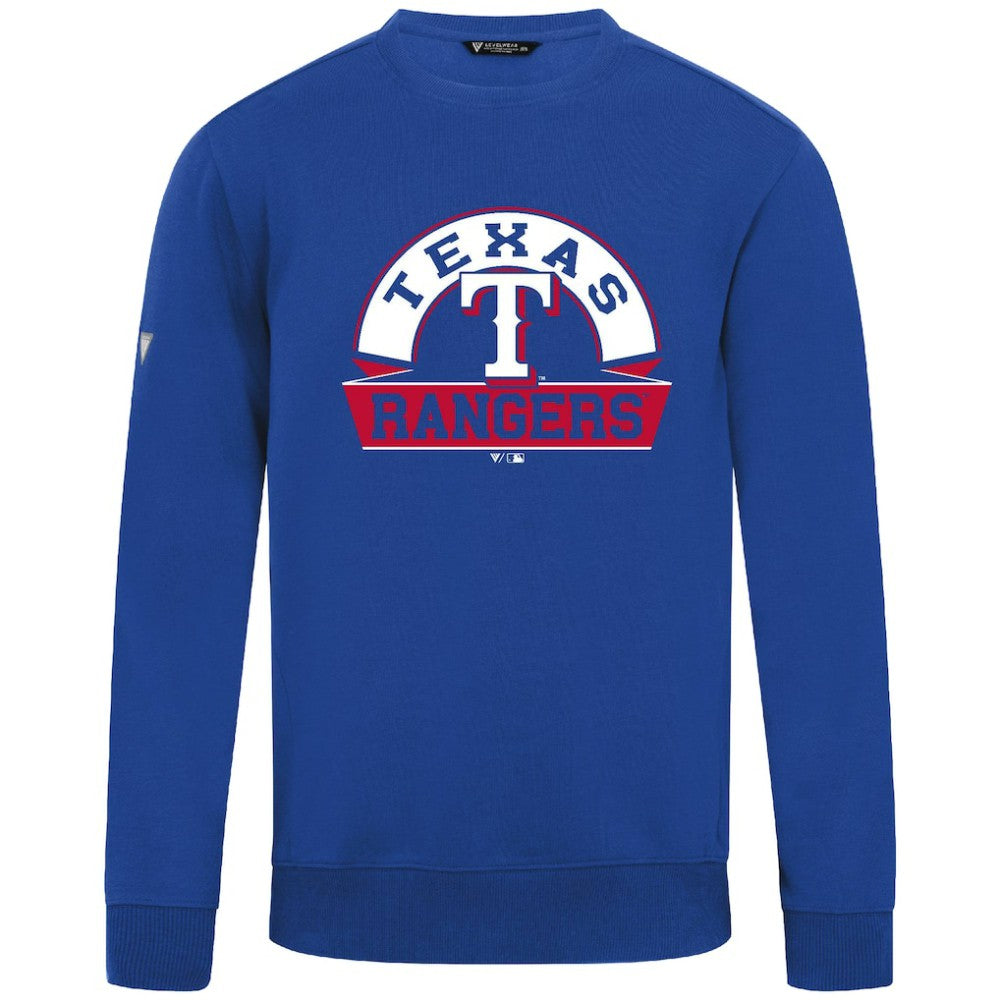 Royal Texas Rangers Levelwear Zane Banner Arch Sweatshirt