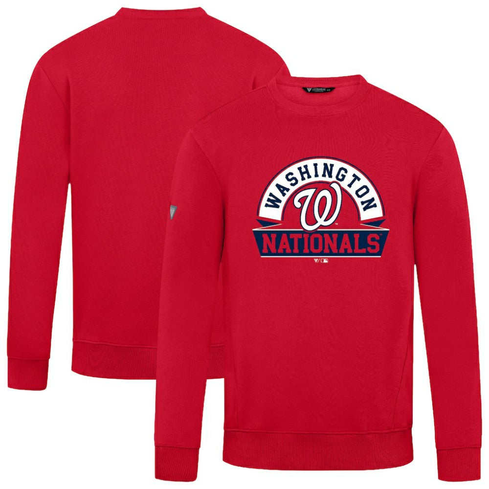 Red Washington Nationals Levelwear Zane Banner Arch Sweatshirt