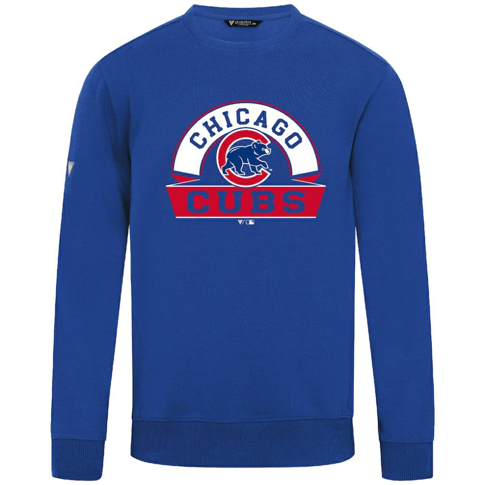 Royal Chicago Cubs Levelwear Zane Banner Arch Sweatshirt