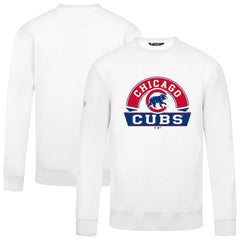 White Chicago Cubs Levelwear Zane Banner Arch Sweatshirt