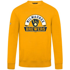 Gold Milwaukee Brewers Levelwear Zane Banner Arch Sweatshirt