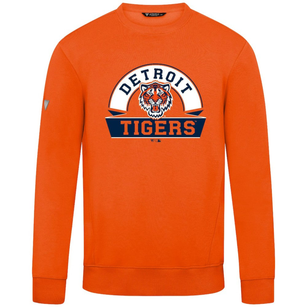 Orange Detroit Tigers Levelwear Zane Banner Arch Sweatshirt