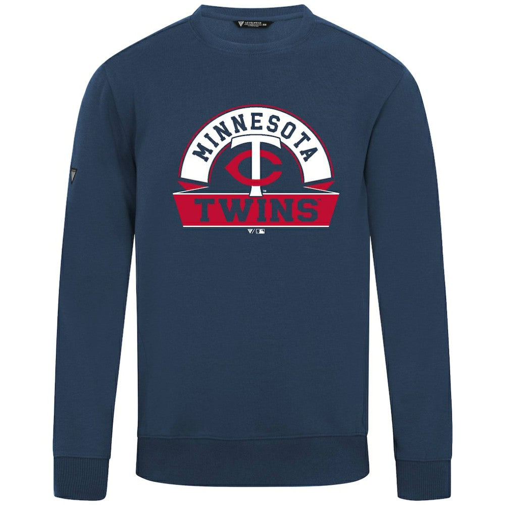 Navy Minnesota Twins Levelwear Zane Banner Arch Sweatshirt