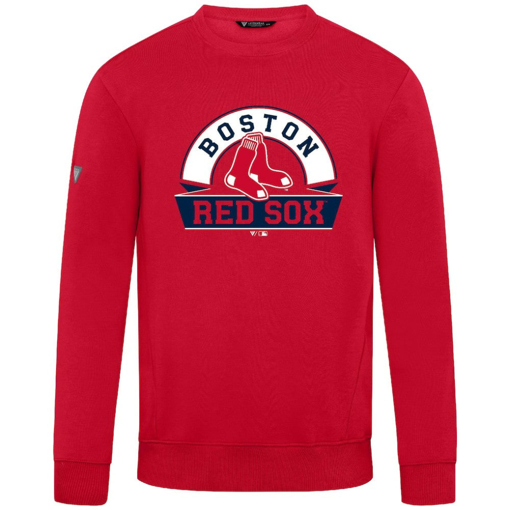 Red Boston Red Sox Levelwear Zane Banner Arch Sweatshirt