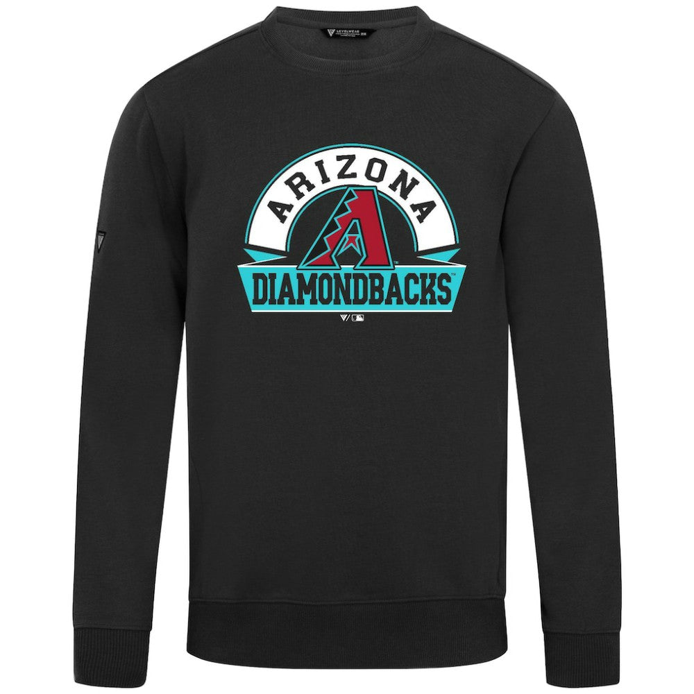 Black Arizona Diamondbacks Levelwear Zane Banner Arch Sweatshirt