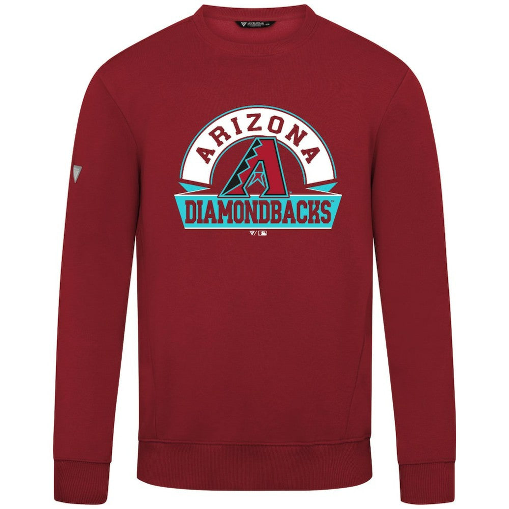Red Arizona Diamondbacks Levelwear Zane Banner Arch Sweatshirt
