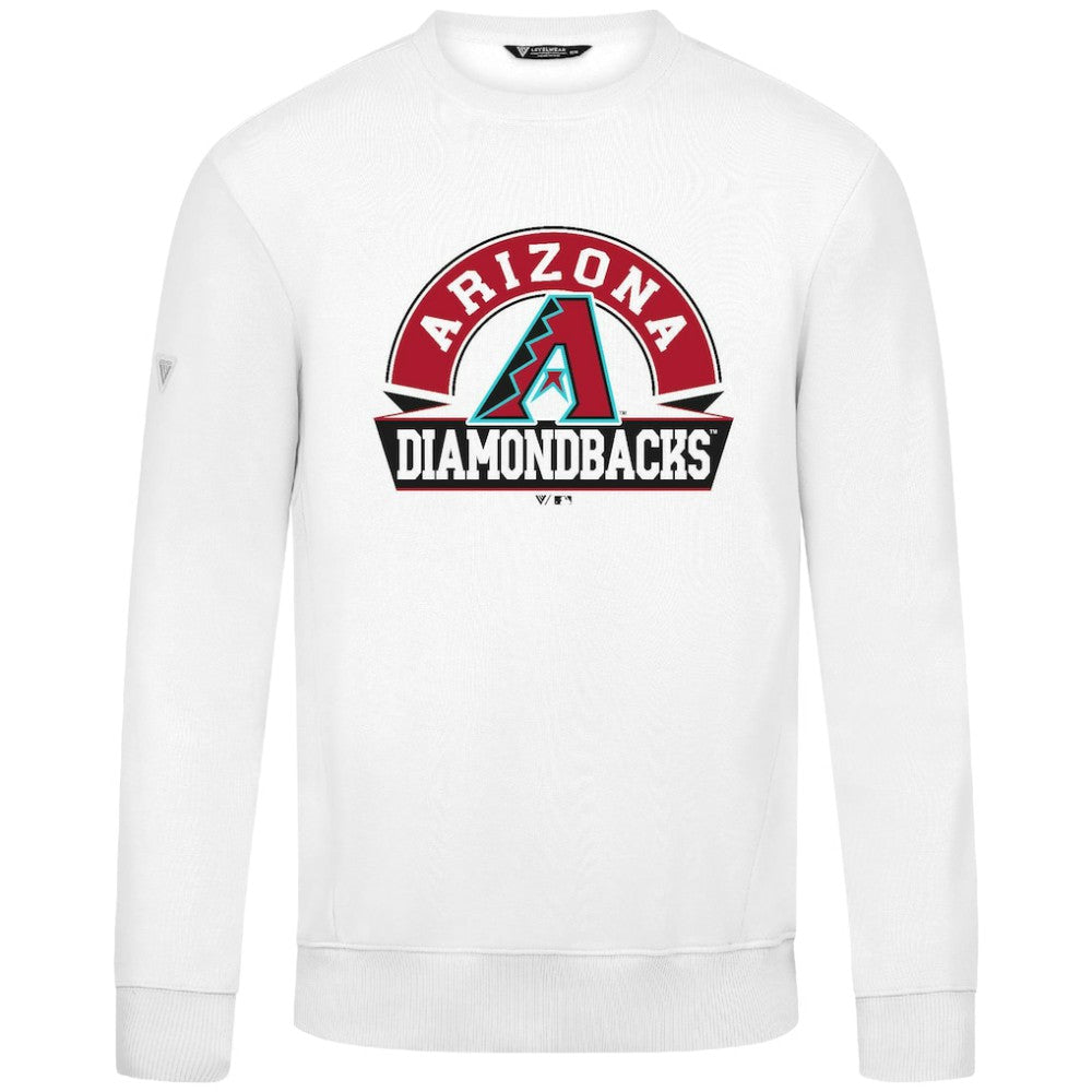 White Arizona Diamondbacks Levelwear Zane Banner Arch Sweatshirt