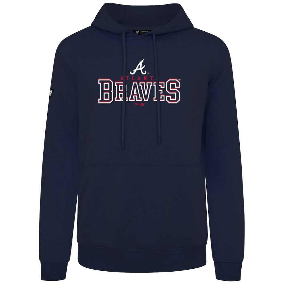 Navy Atlanta Braves Levelwear Podium Journey Hoodie