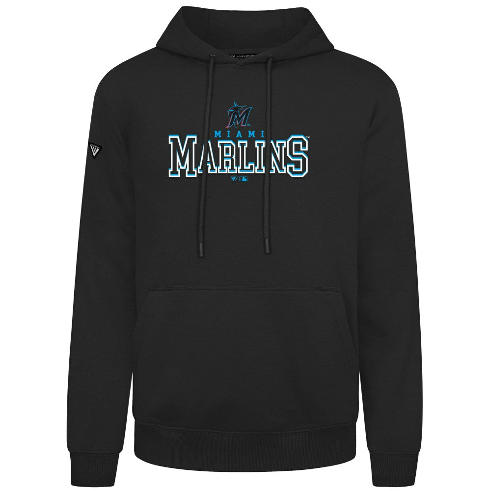 Black Miami Marlins Levelwear Podium Journey Hoodie