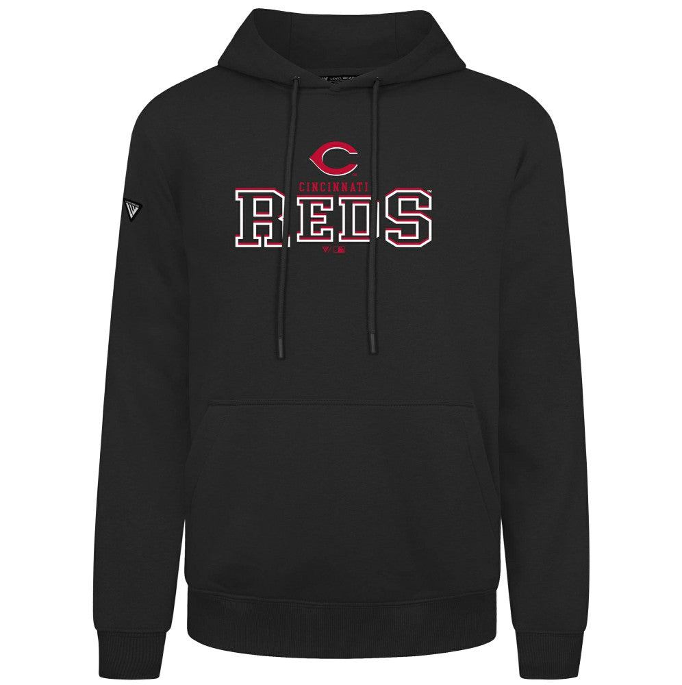 Black Cincinnati Reds Levelwear Podium Journey Hoodie