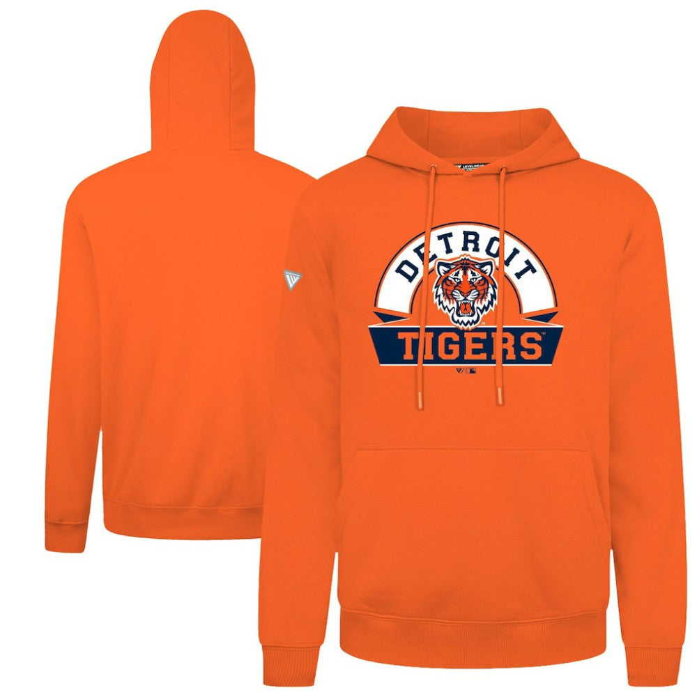 Orange Detroit Tigers Levelwear Podium Banner Arch Hoodie