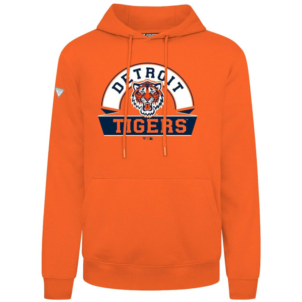 Orange Detroit Tigers Levelwear Podium Banner Arch Hoodie