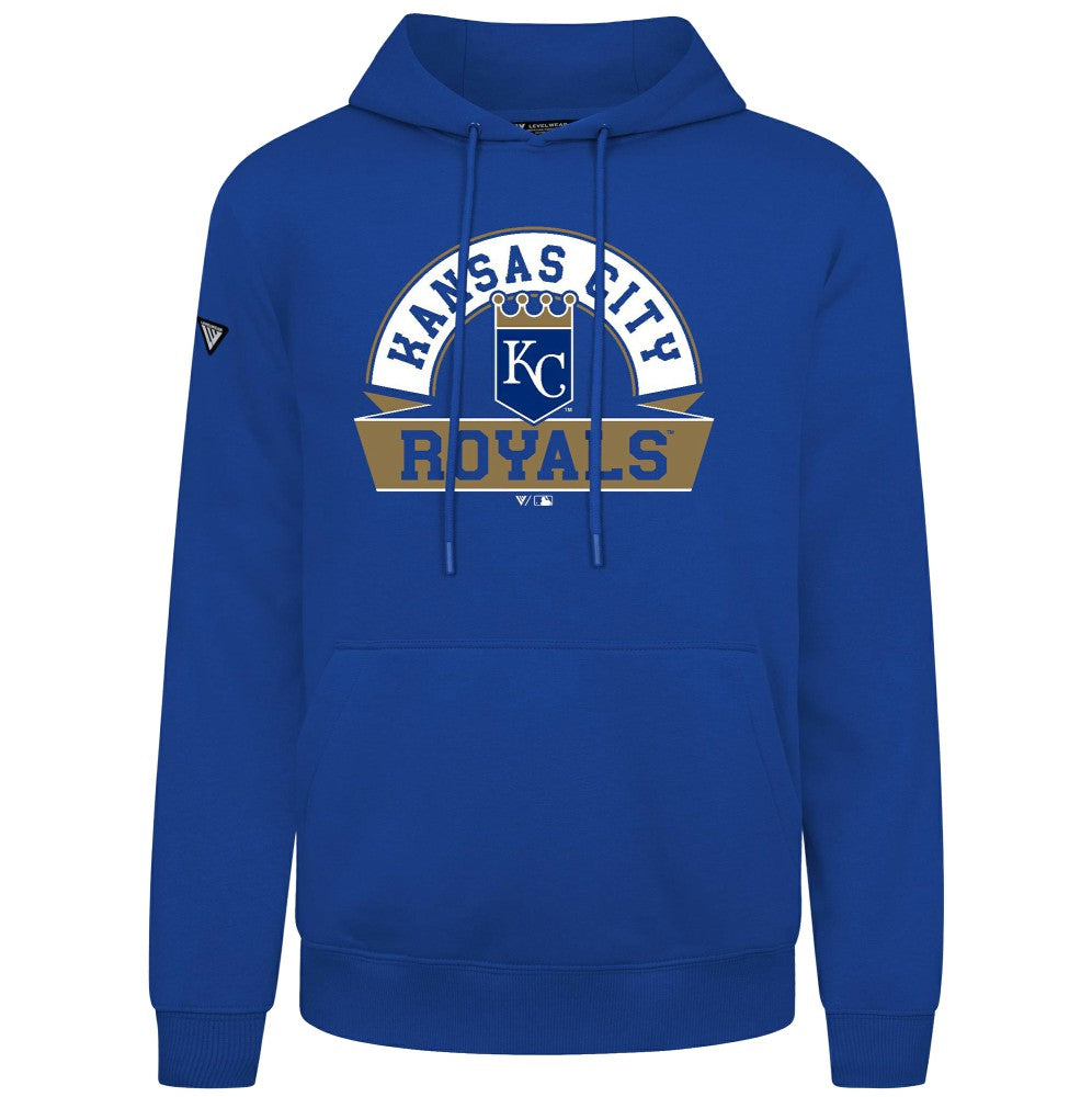 Royal Kansas City Royals Levelwear Podium Banner Arch Hoodie
