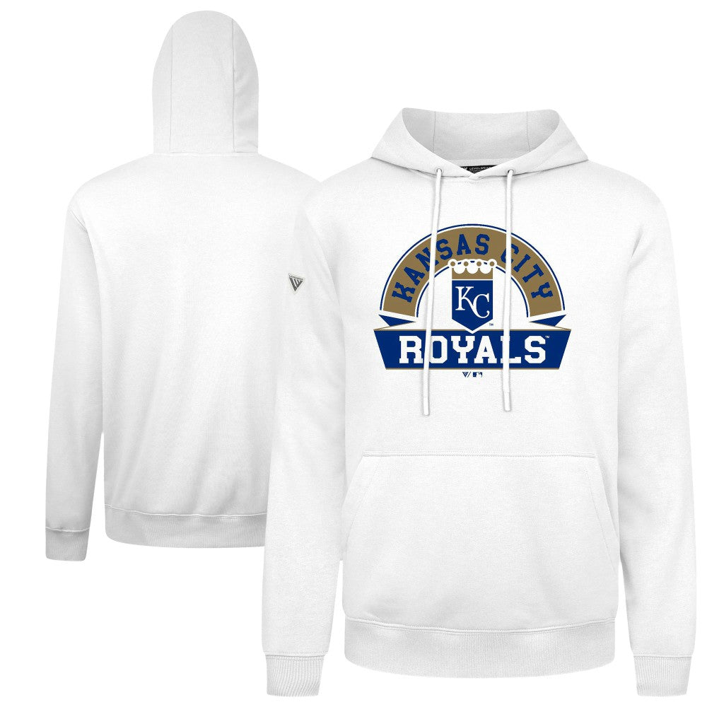 White Kansas City Royals Levelwear Podium Banner Arch Hoodie