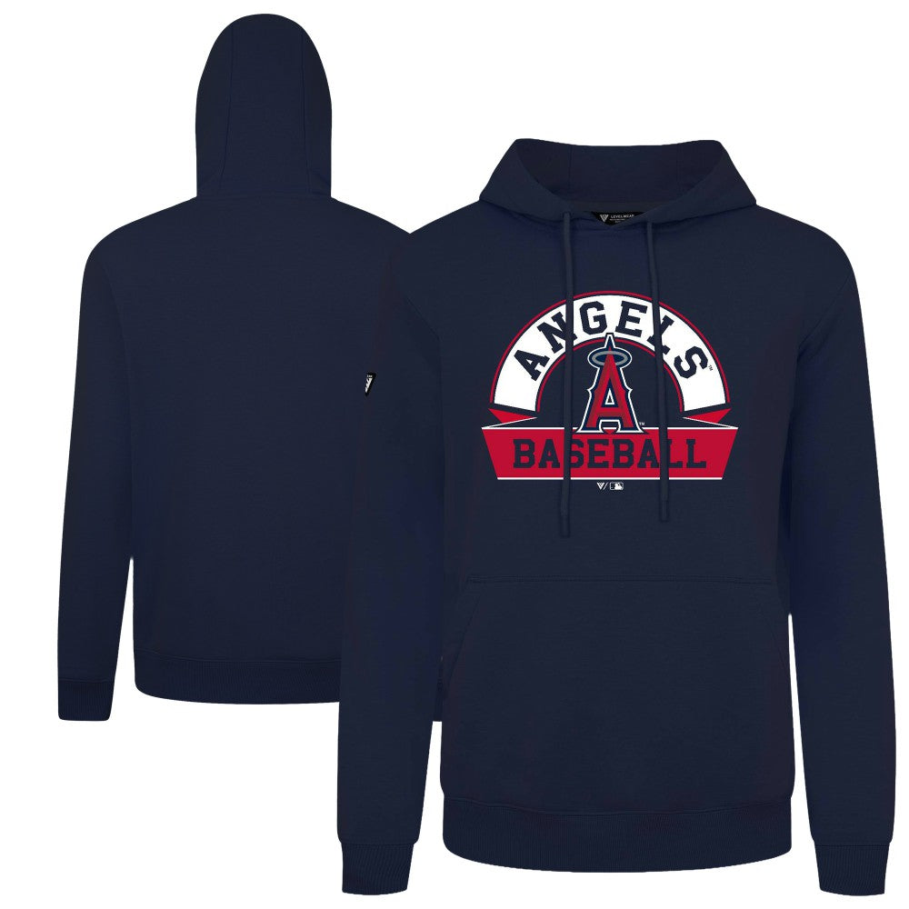 Navy Los Angeles Angels Levelwear Podium Banner Arch Hoodie