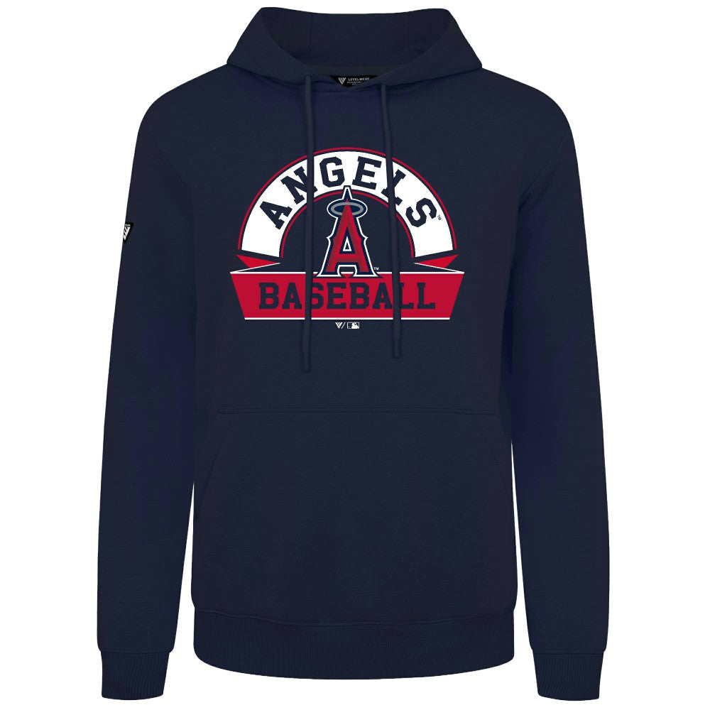 Navy Los Angeles Angels Levelwear Podium Banner Arch Hoodie