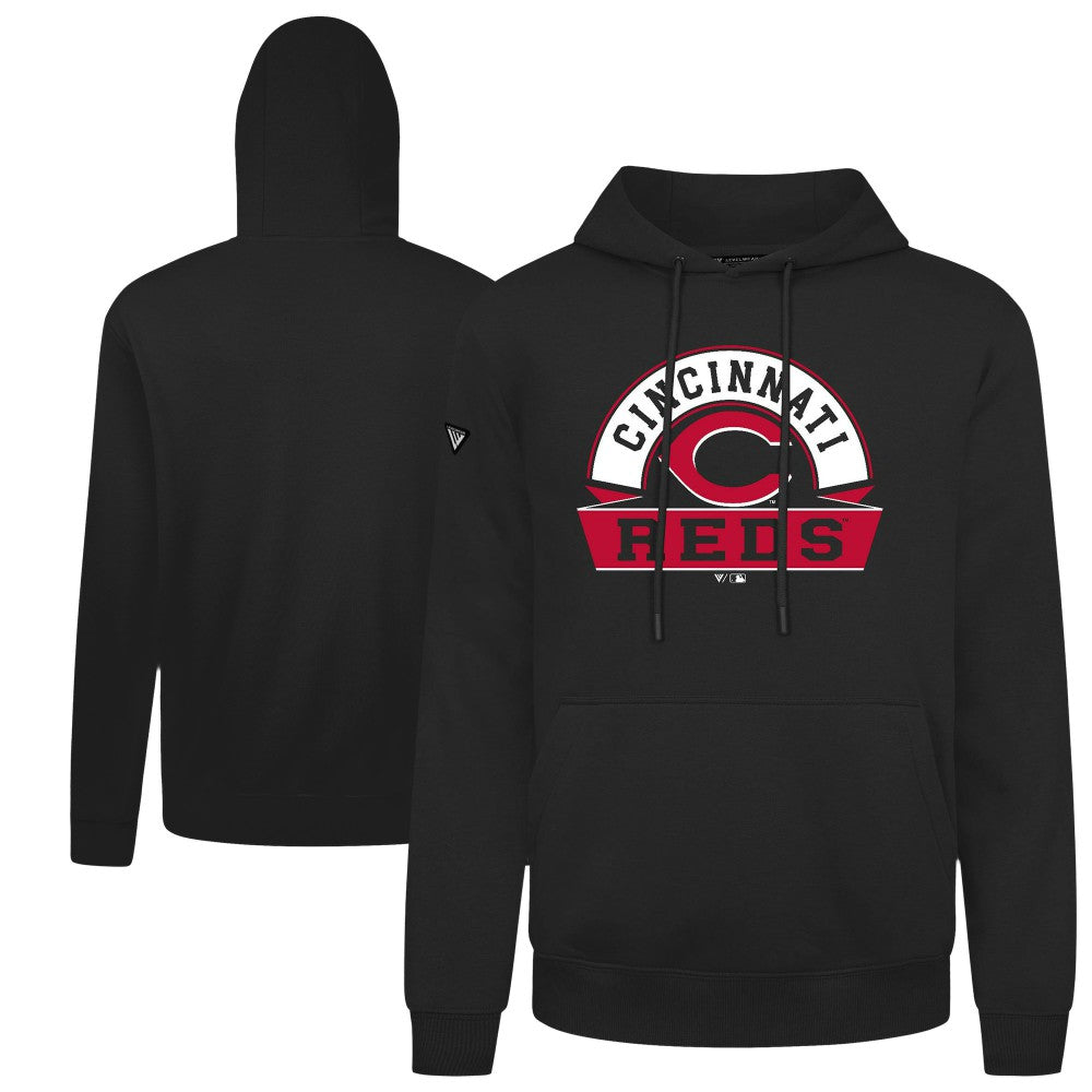 Black Cincinnati Reds Levelwear Podium Banner Arch Hoodie