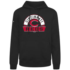 Black Cincinnati Reds Levelwear Podium Banner Arch Hoodie