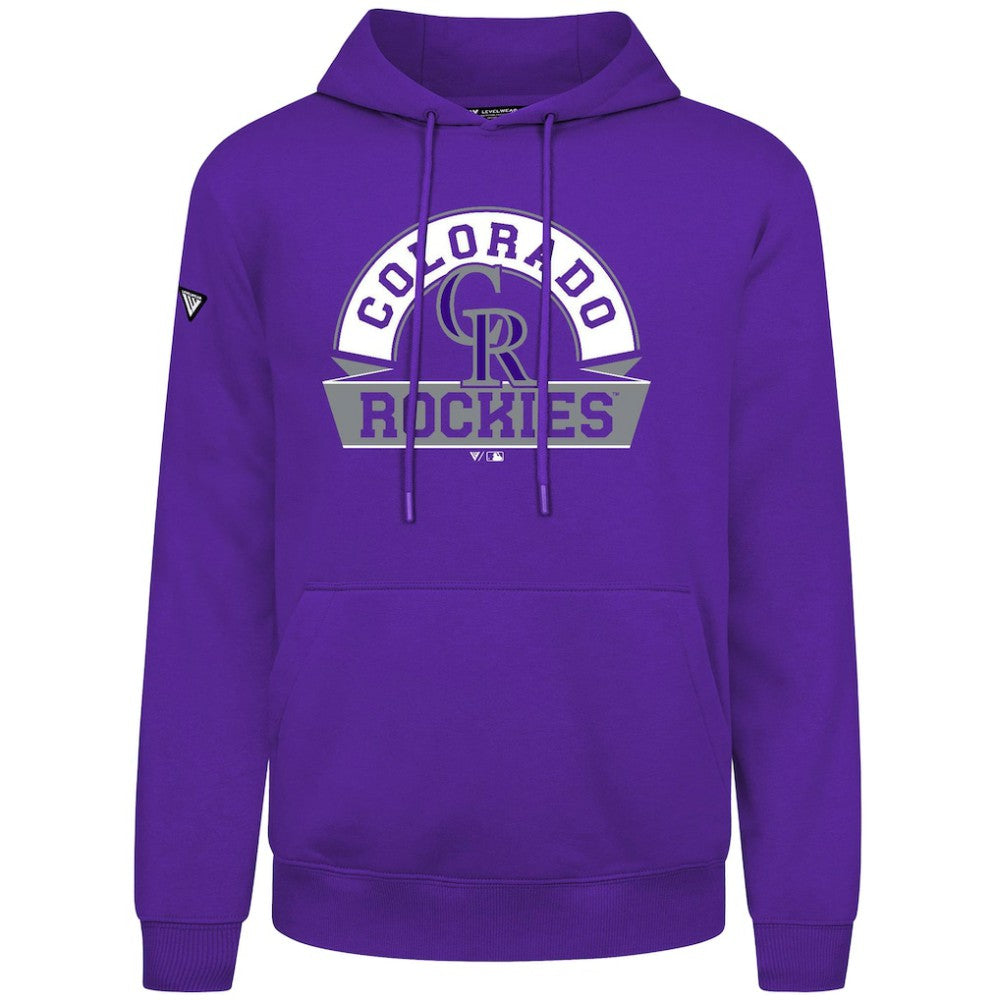 Purple Colorado Rockies Levelwear Podium Banner Arch Hoodie