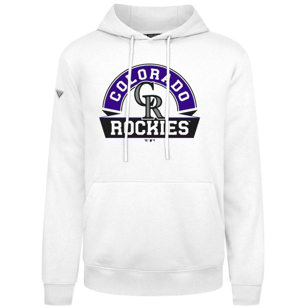 White Colorado Rockies Levelwear Podium Banner Arch Hoodie