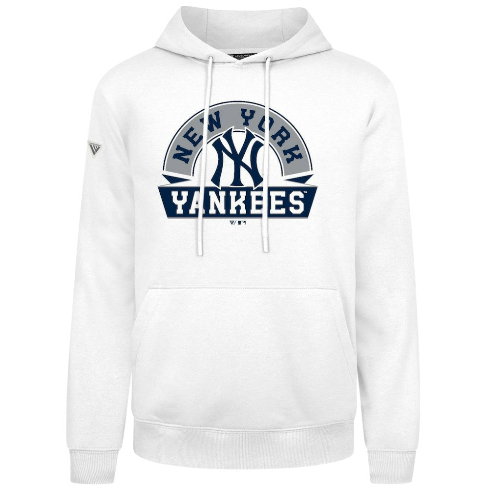 White New York Yankees Levelwear Podium Banner Arch Hoodie