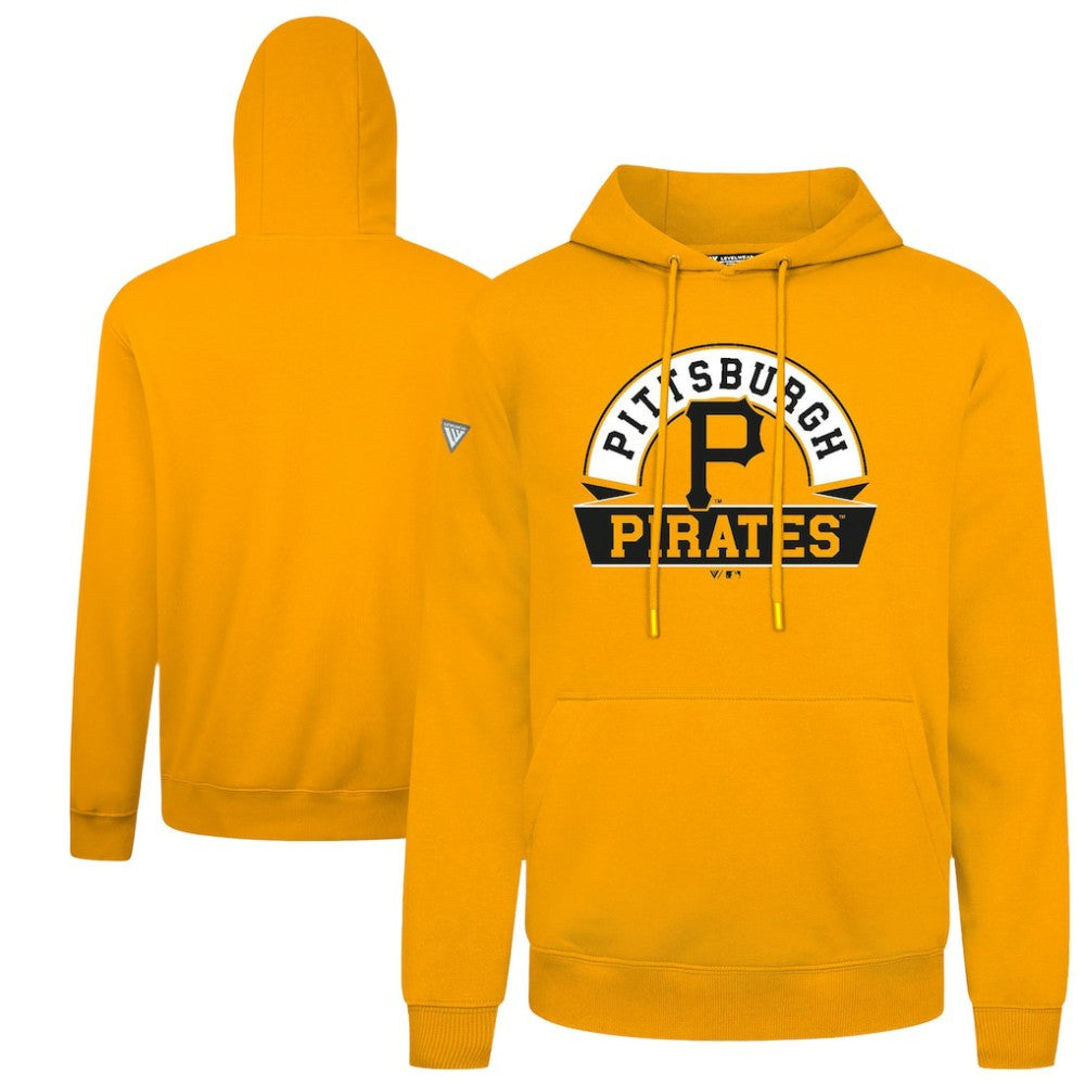 Gold Pittsburgh Pirates Levelwear Podium Banner Arch Hoodie