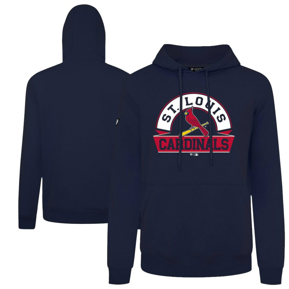 Navy St. Louis Cardinals Levelwear Podium Banner Arch Hoodie