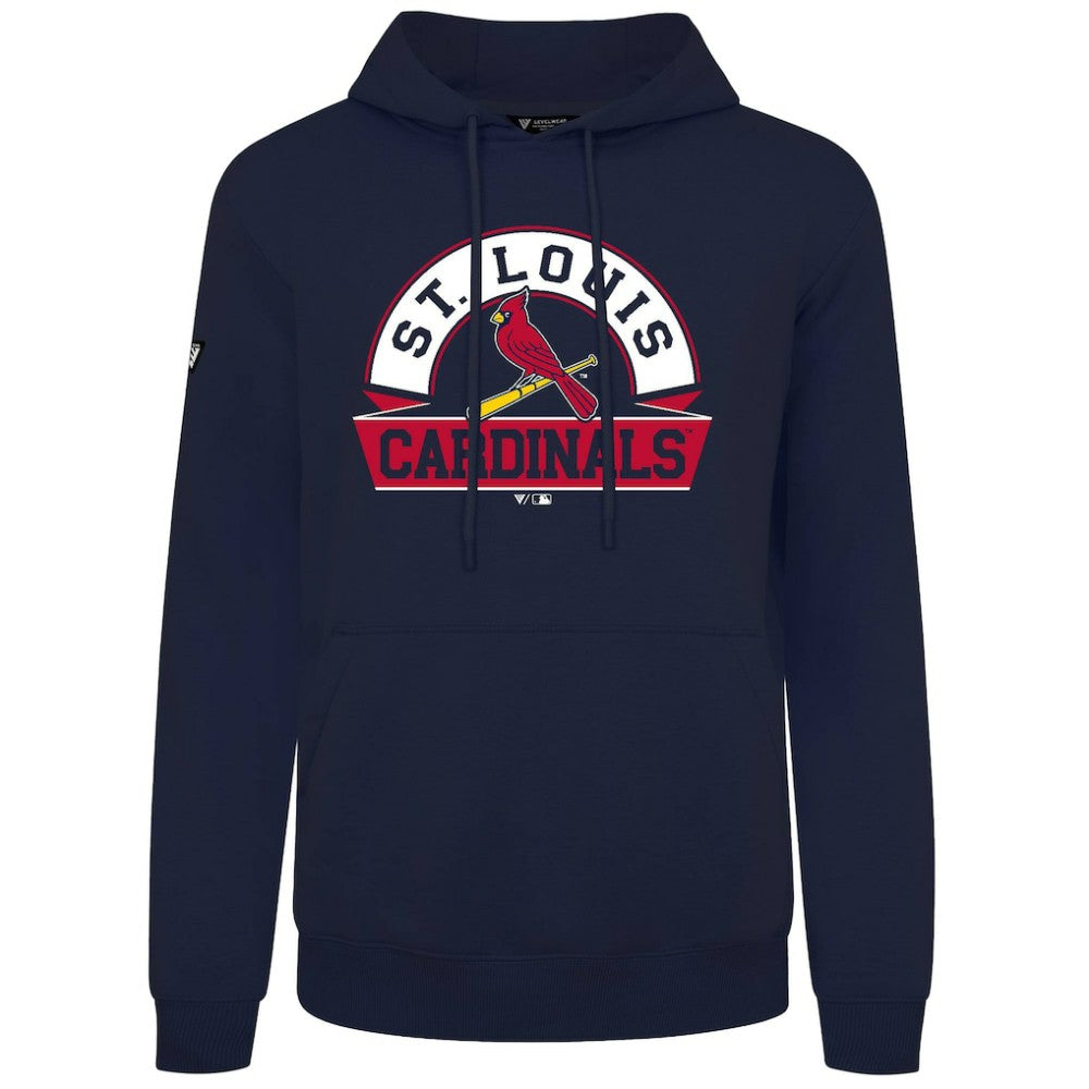 Navy St. Louis Cardinals Levelwear Podium Banner Arch Hoodie