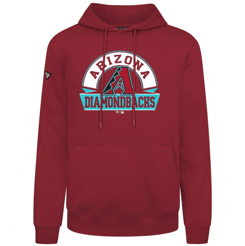 Red Arizona Diamondbacks Levelwear Podium Banner Arch Hoodie