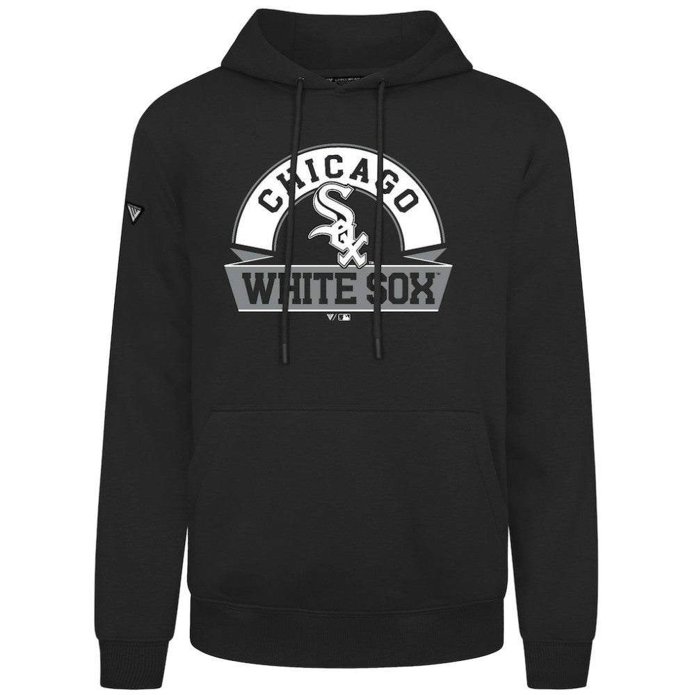 Black Chicago White Sox Levelwear Podium Banner Arch Hoodie