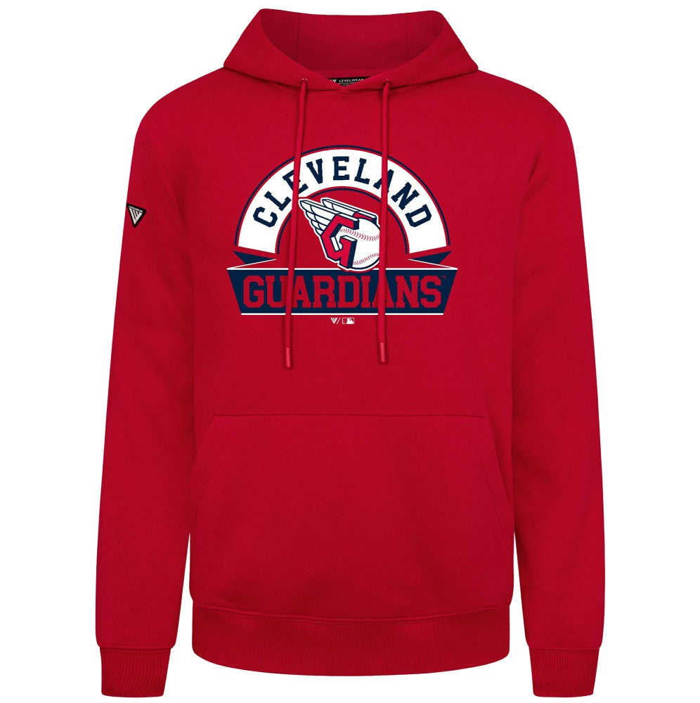 Red Cleveland Guardians Levelwear Podium Banner Arch Hoodie