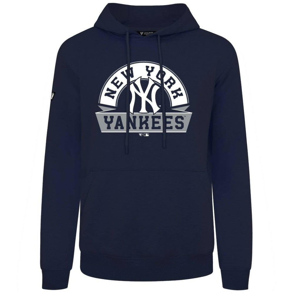 Navy New York Yankees Levelwear Podium Banner Arch Hoodie