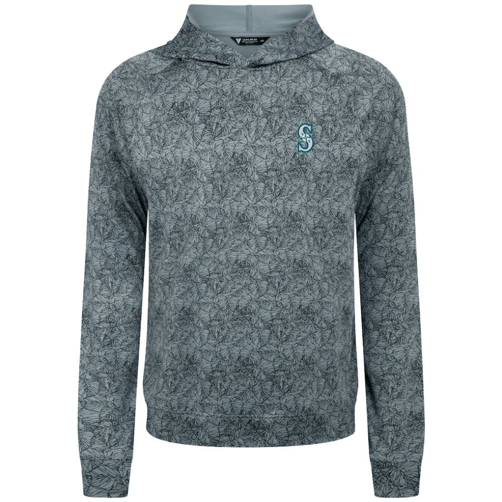 Gray Seattle Mariners Levelwear Albatross Raglan Hoodie