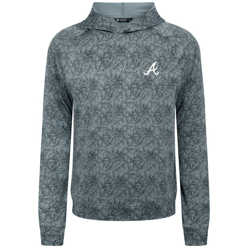Gray Atlanta Braves Levelwear Albatross Raglan Hoodie