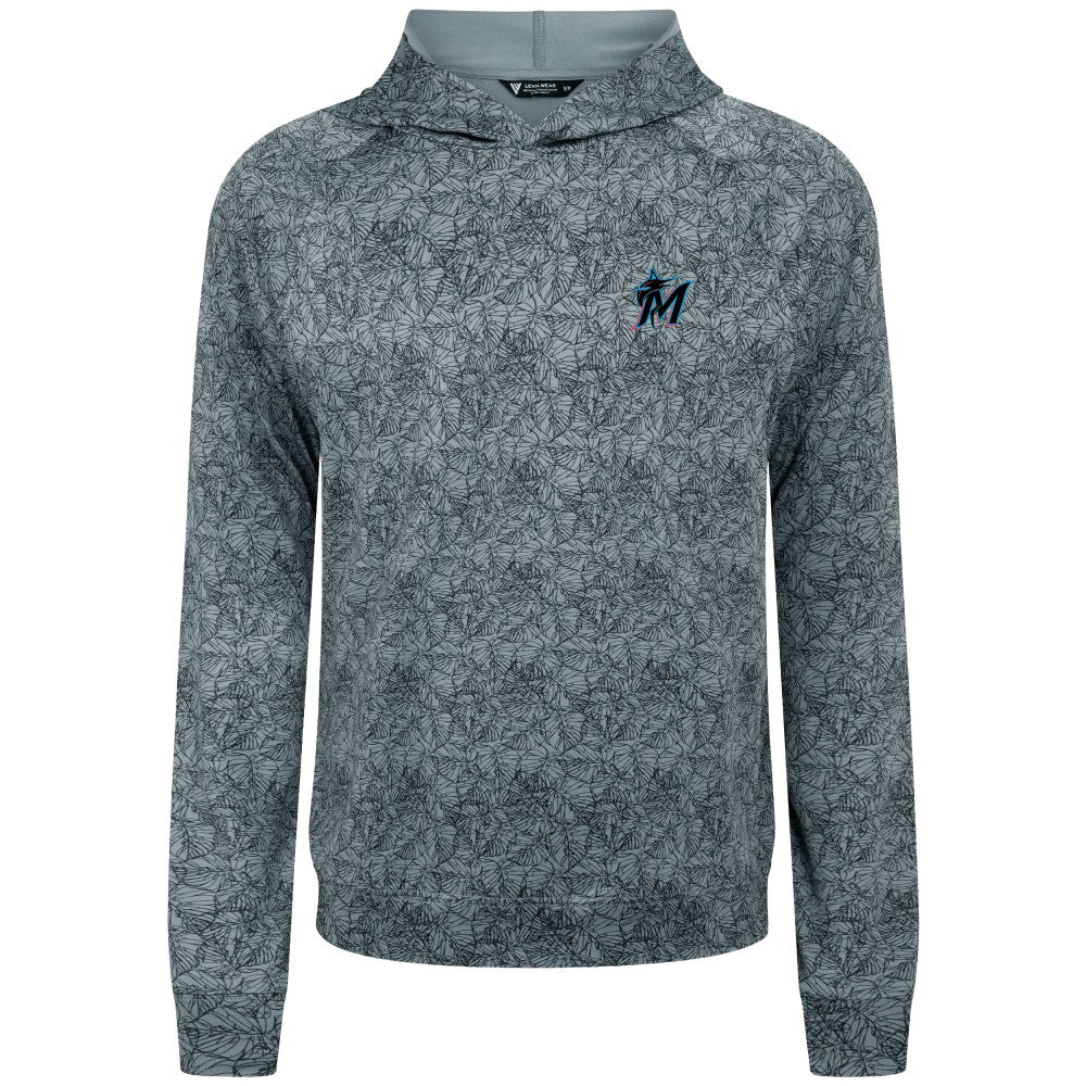 Gray Miami Marlins Levelwear Albatross Raglan Hoodie