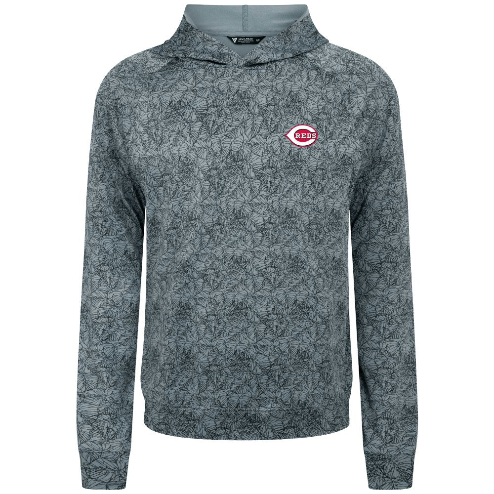 Gray Cincinnati Reds Levelwear Albatross Raglan Hoodie