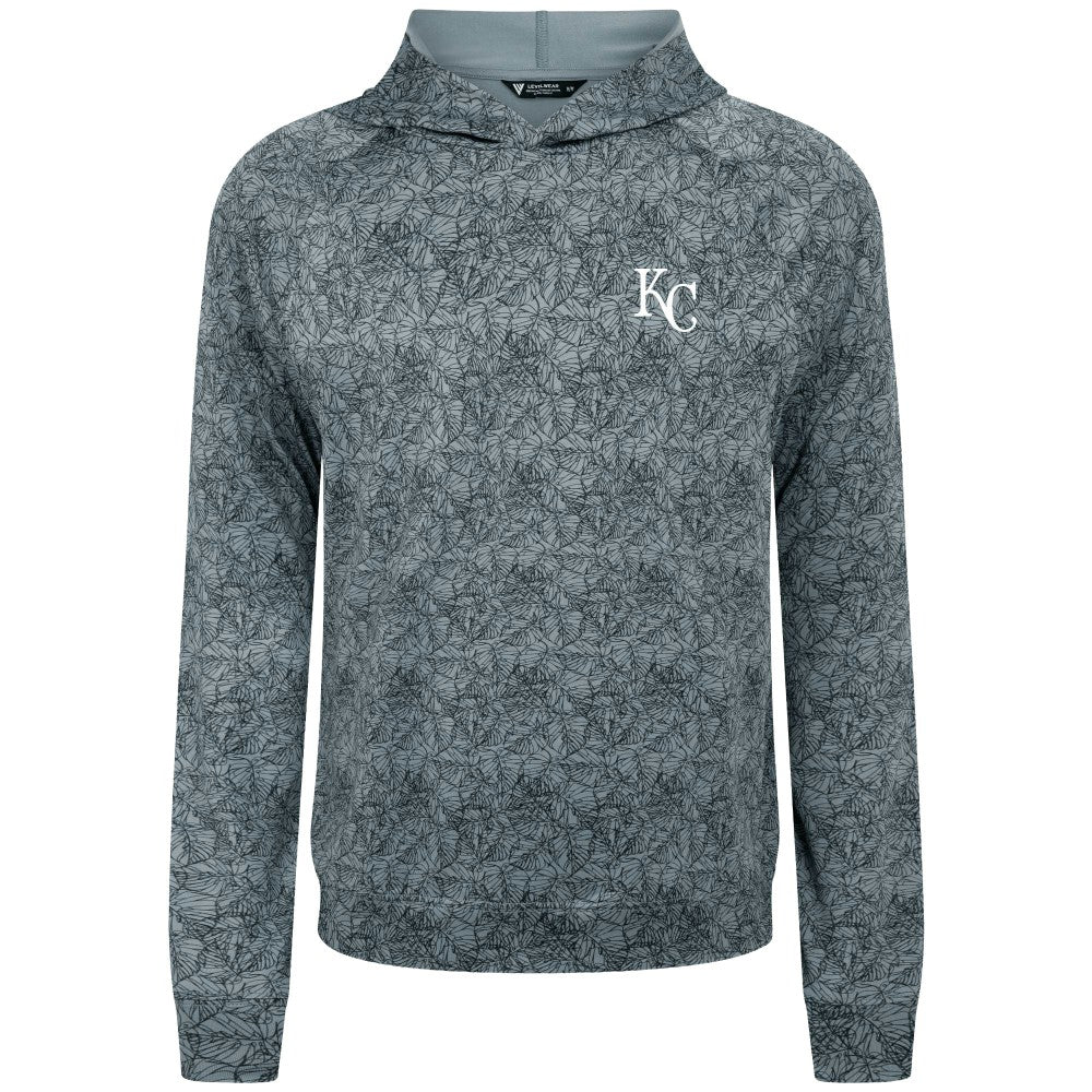 Gray Kansas City Royals Levelwear Albatross Raglan Hoodie