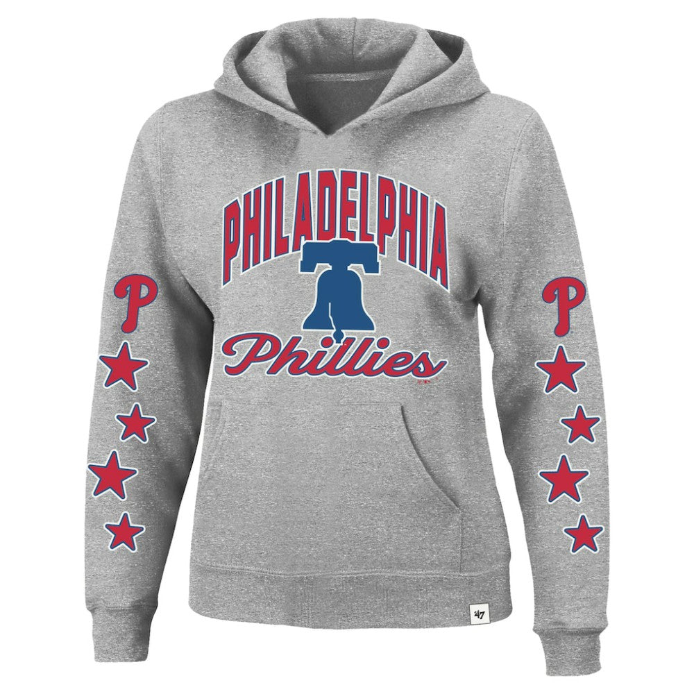 Heather Gray Philadelphia Phillies '47 Women's Plus Size Starry Eye Hoodie