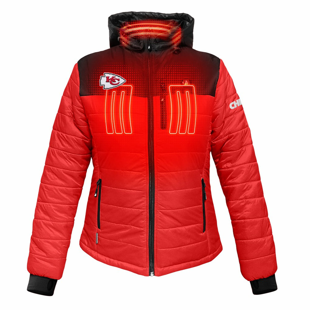 ActionHeat Women's 5V Battery Heated Insulated Puffer Full-Zip Jacket - Kansas City Chiefs Jackets
