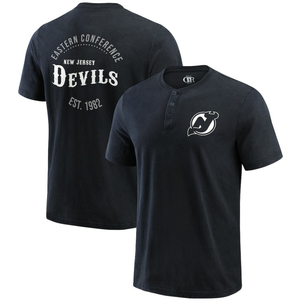 NHL New Jersey Devils Darius Rucker Collection by Fanatics Fanatics Fest Washed Henley T-Shirt