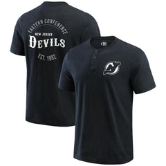 NHL New Jersey Devils Darius Rucker Collection by Fanatics Fanatics Fest Washed Henley T-Shirt