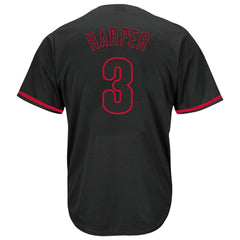 Black Bryce Harper Philadelphia Phillies Profile Big & Tall Pop Fashion Jersey